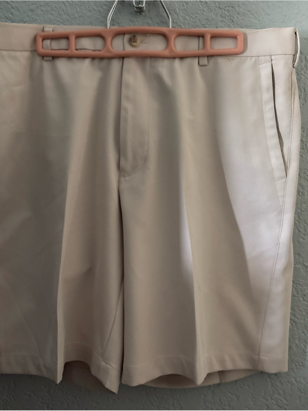 EUC Peter Millar E4 Performance Wicking Golf Shorts Mens 35 Stone MF14EB82